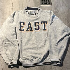 Gear For sports Light Gray Crewneck Sweater with EAST Print vintage